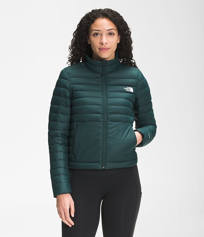 The North Face Winterjas Dames Stretch Seasonal JTXS54097 - Donkerolijfgroen